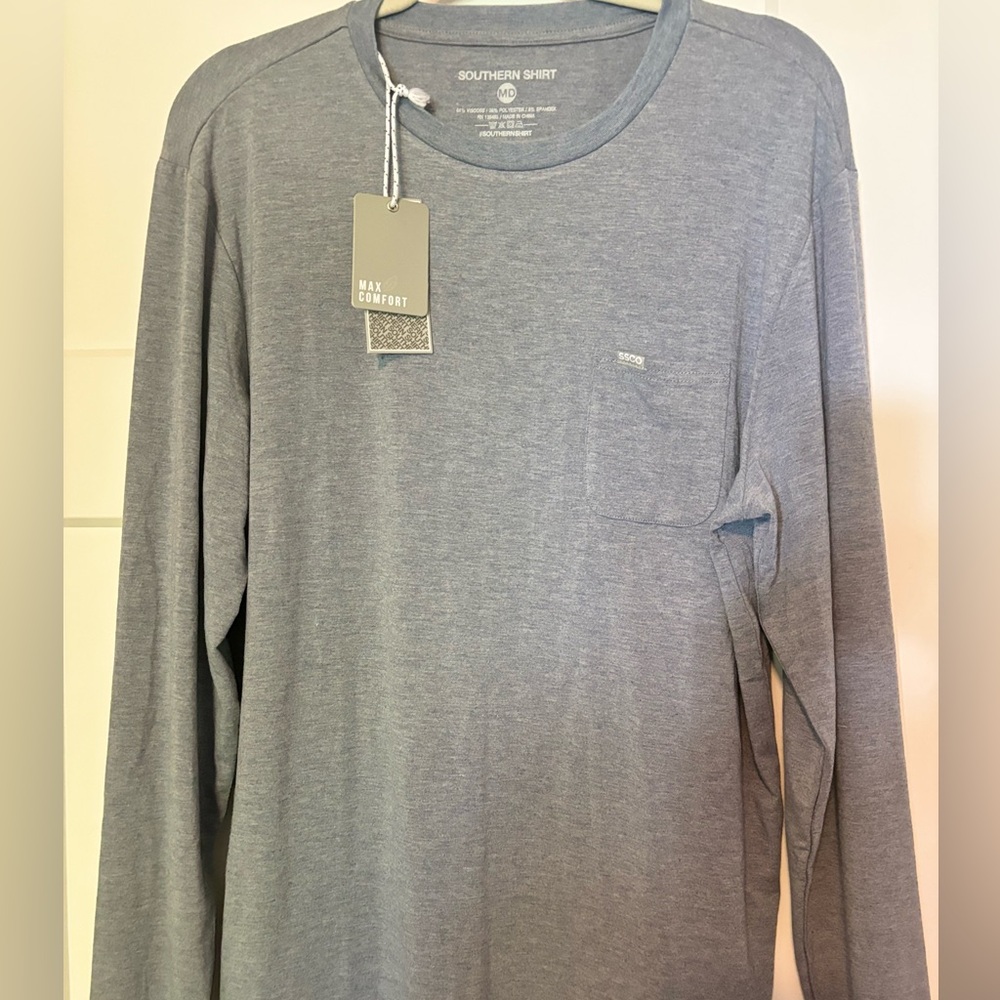 Southern Shirt Max Comfort Pocket Tee  MEDIUM‎ blue shadow